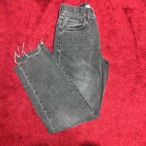 f21 mom jeans high rise size 24 grey wash
